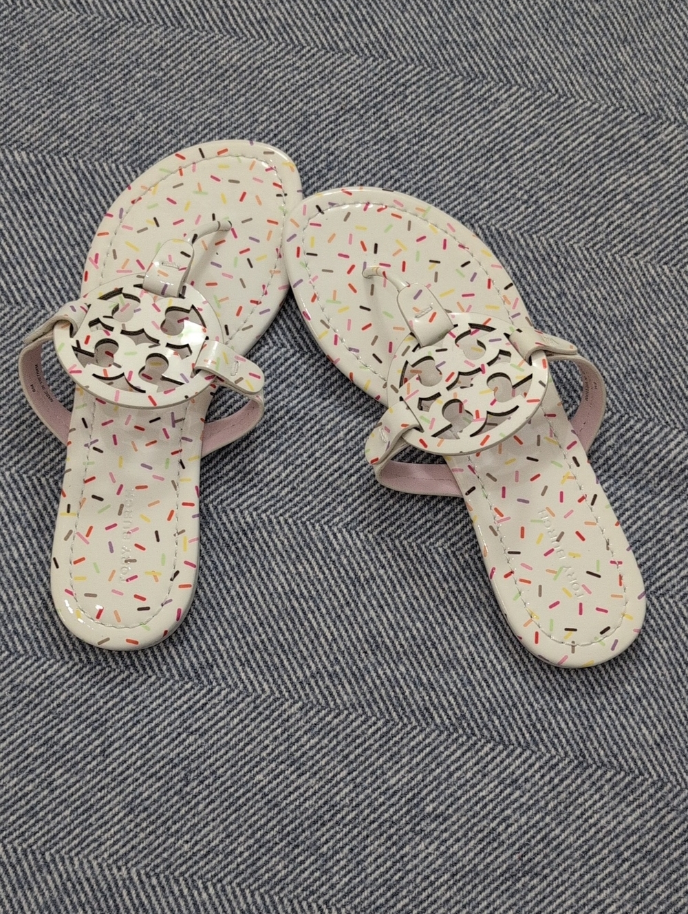 Tory Burch Limited Edition Rainbow Sprinkle Print Sandals